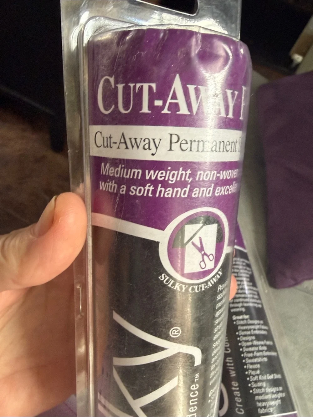 2 NEW Sulky Cut-Away Plus Medium Weight Stabilizer 7-2/3